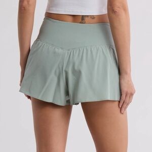 90 Degree By Reflex Green Athletic Shorts